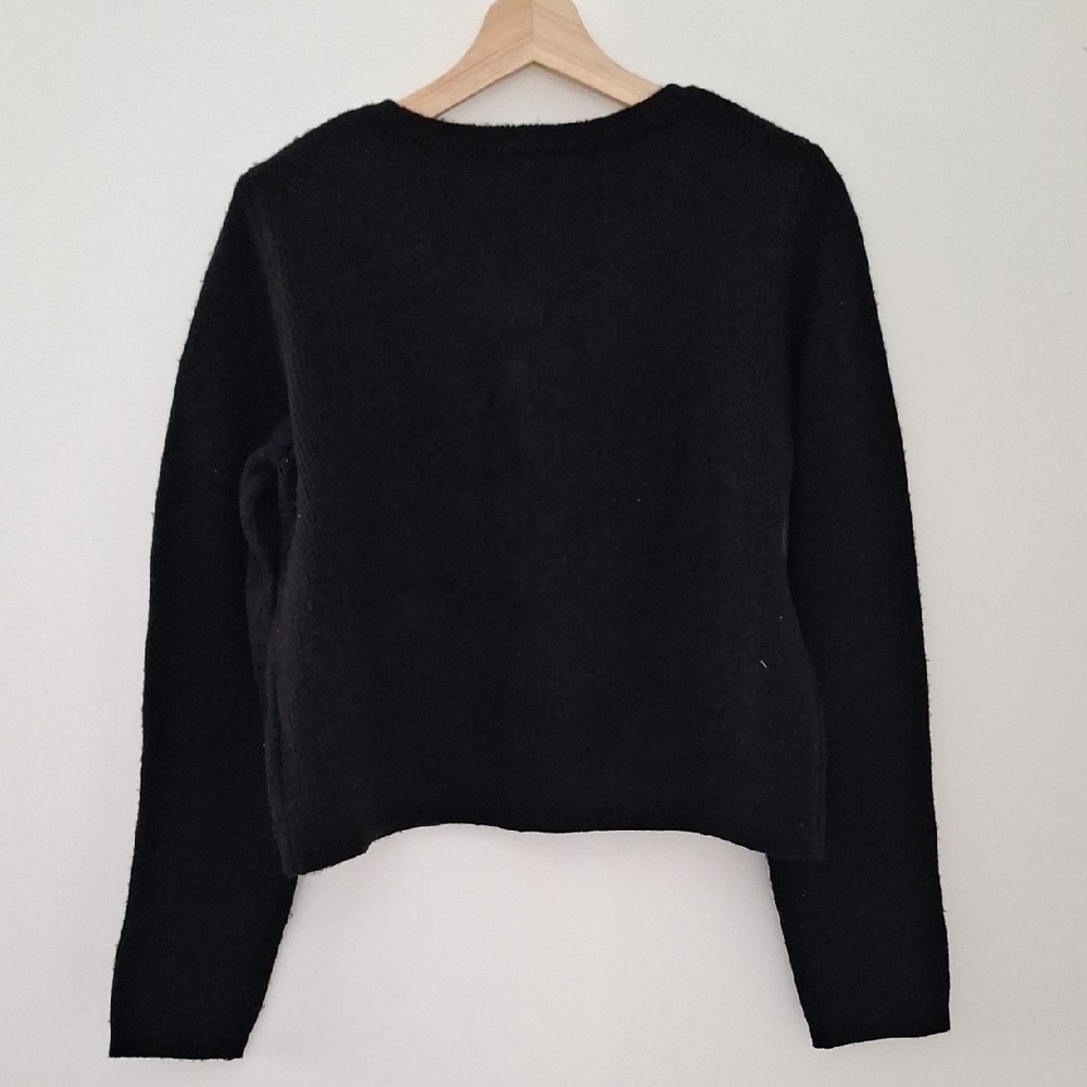 French Connection Black Cardigan with Gold Buttons - Picture 3 of 3